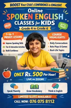 Spoken english classes for kids