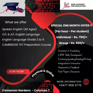 Spoken English / English Language & CAMBRIDGE TKT Preparation Course