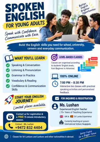 SPOKEN ENGLISH FOR YOUNG ADULTS