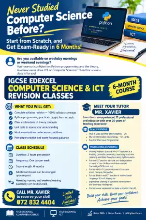 Start from Scratch and Get Exam-Ready in 6 Months for IGCSE(CS/ICT)