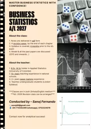 Statistics for A/L students