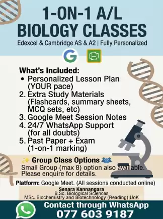 Tailored individual AL Biology (English Medium)