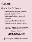 Tamil classes for Grade 1 to 5 students