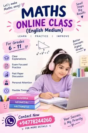 The best Maths Online Class - In ENGLISH MEDIUM
