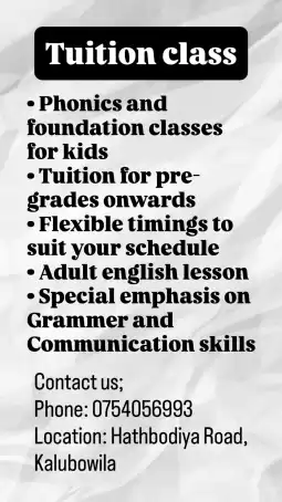 Tuition classes for all grades