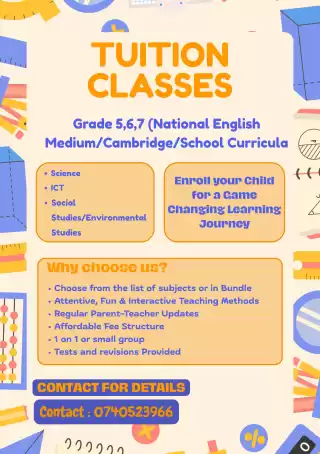 Tuition Classes for Grade 5,6 & 7