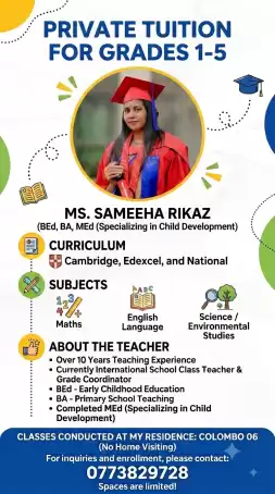 Tuition classes for Grades 1-5