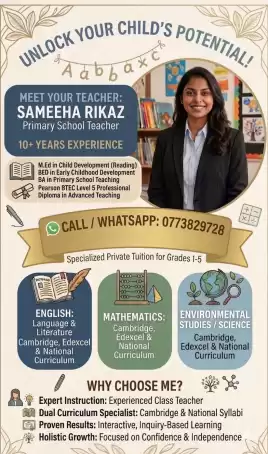 Tuition Classes for Primary - Grades 1-5
