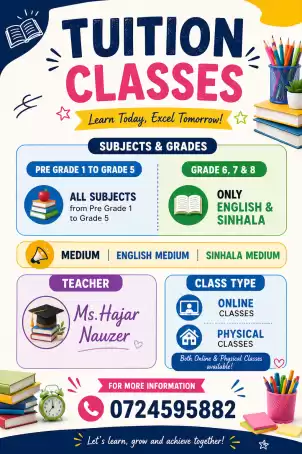 Tuition Classes from pre grade to grade 8