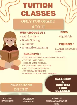 🎓 Tuition Classes – Grade 6 to 9