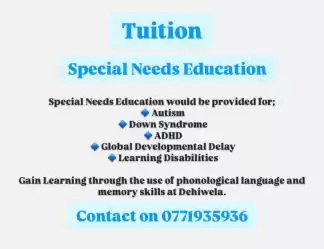 Tuition- Special Needs Education