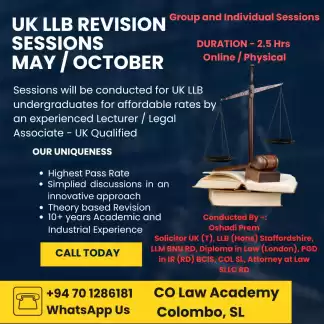 UK LLB Revision Sessions MAY / OCTOBER