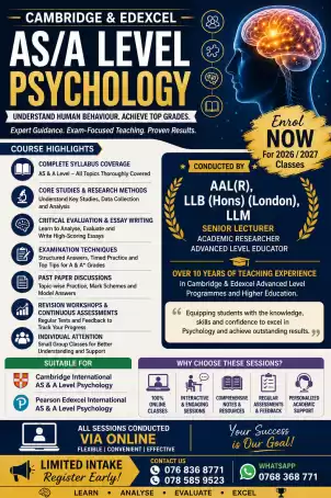 Understand Human Behavior. Master Psychology. Achieve Top Grades.