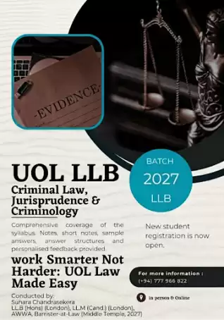 UOL LLB Criminal Law, Criminology and Jurisprudence