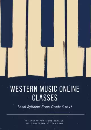 Western Music Classes (Local School Syllabus) Western Music Classes (Local School Syllabus)