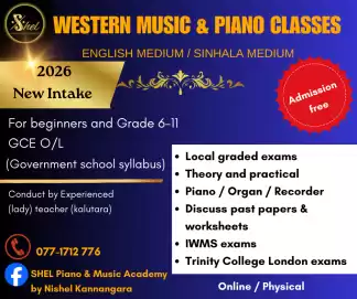 Western music classes online/physical