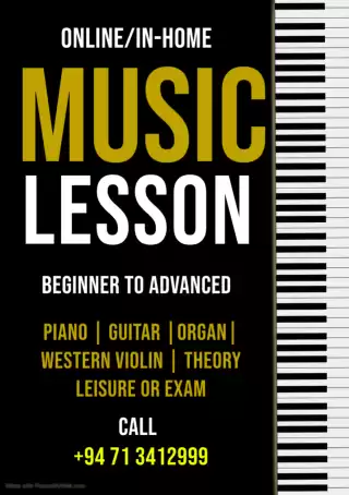 Western Violin , Piano & Guitar Lessons ( Online or Home Visits)