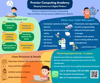 Year 6 Edexcel iPrimary Computing – Online Group Class