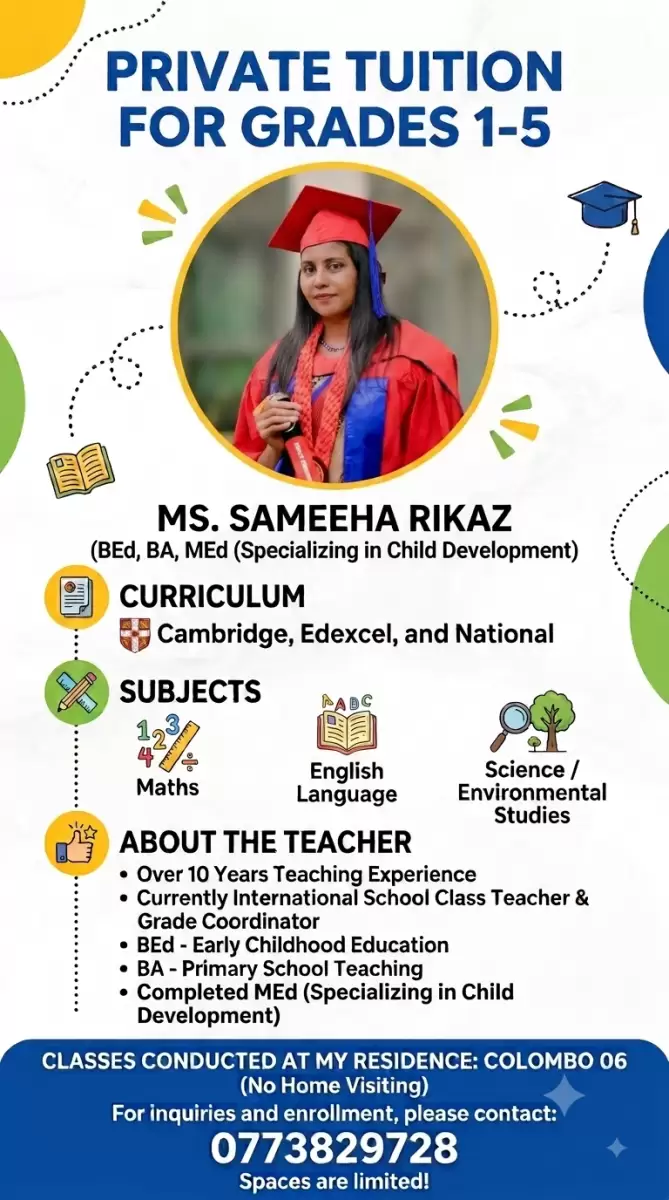 Tuition classes for National/Cambridge and Edexcel (Primary Grades1-5)