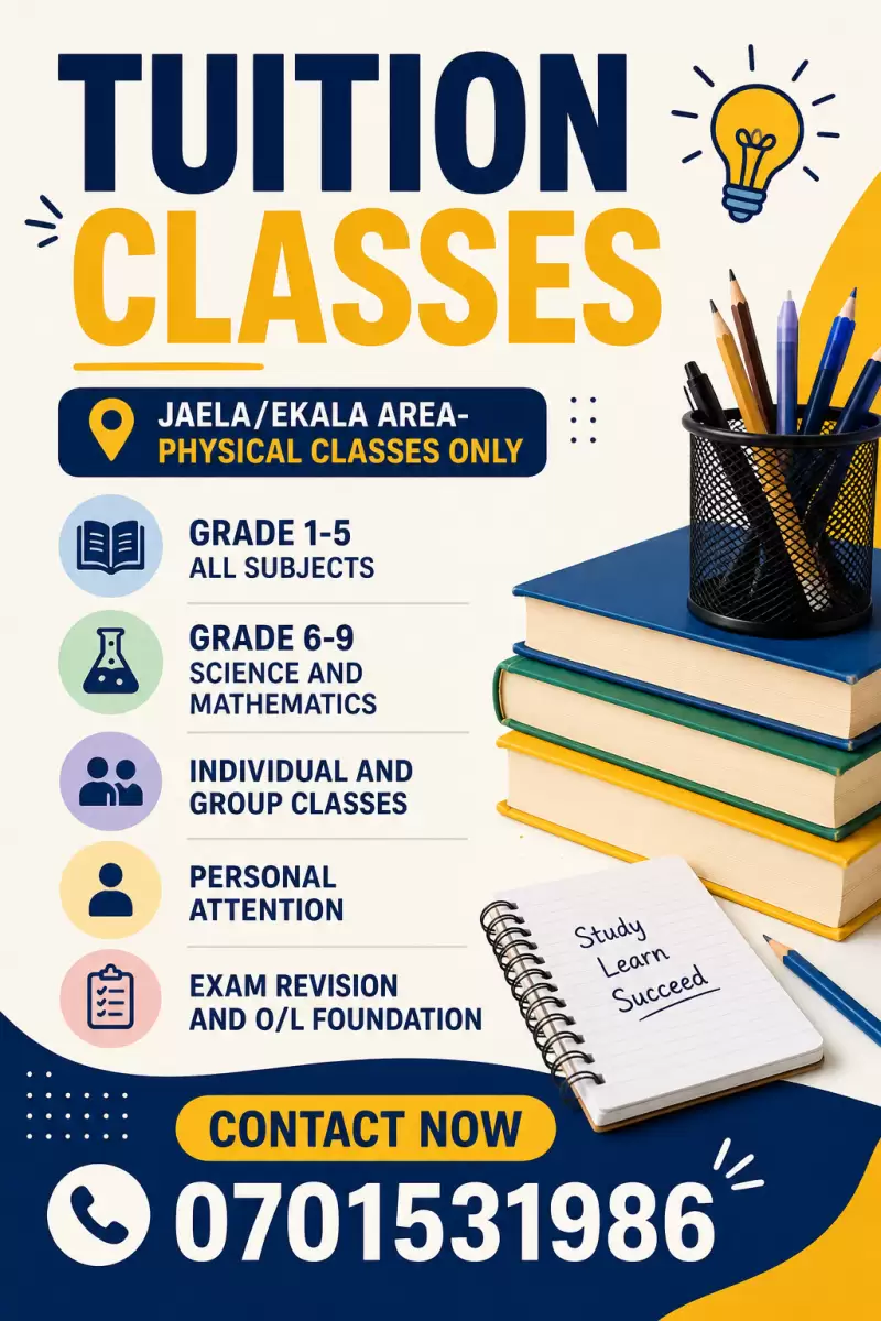 📚 TUITION CLASSES 📚 Grade 1–5 — All Subjects
