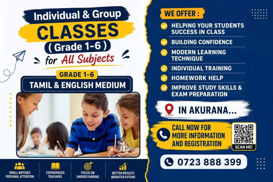 Tution class for All primary subjects (grade 1-6)
