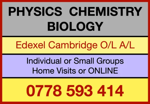 Edexcel Cambridge O/L, A/L - Physics, Chemistry, Biology